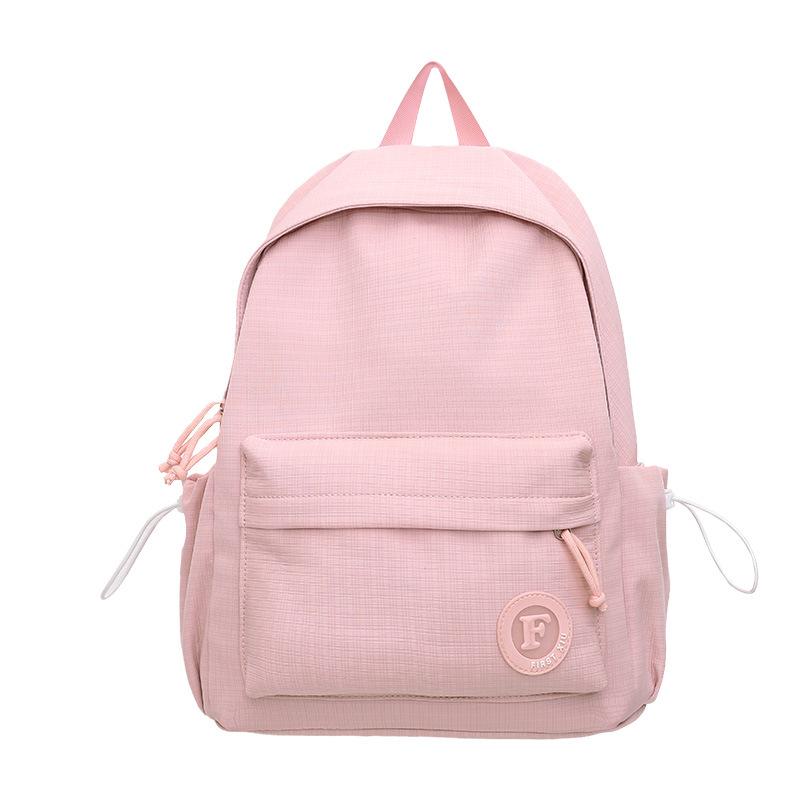Art small fresh personality grid large capacity student schoolbag new junior high school high school travel student schoolbag female розовый