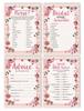 Inkdotpot Bachelorette Party Games Set Bundle Of 4(50 Sheets Each) w Miss to Mrs Gold Banner Floral Fun Bridal Shower Games