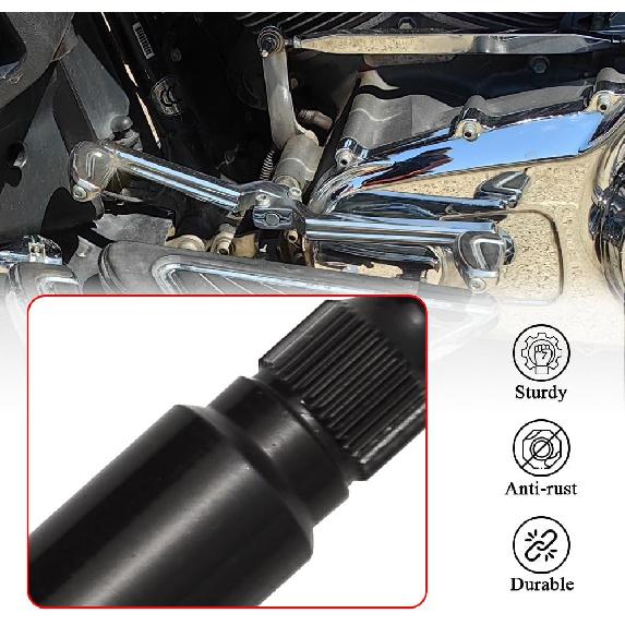 WOWTK Inner Steel Shifter Lever Shaft Fits For Harley Touring Road King Electra Glide Street Glide 1984-2016 Replace For 33709-82A,Black