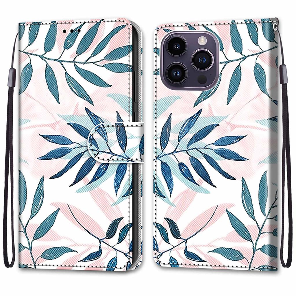 Husă de piele pictată de lux, tip portofel, tip carte, pentru iPhone 16, 15, 14, 13, 12 Pro Max, 15Pro, 16Pro, iPhone 11