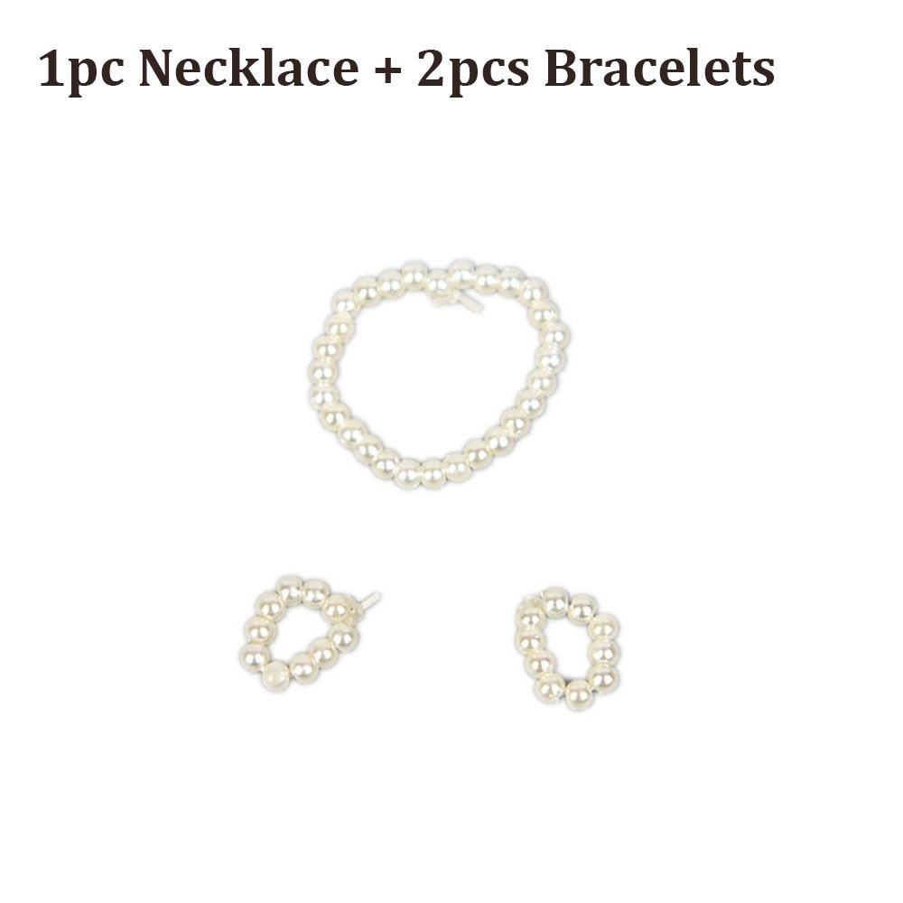 DIY 1/6 BJD Doll Pearl Necklace Bracelet Adorable Baby Toy Trendy Girl Christmas Gift  Girls