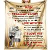 To My Wife Sherpa Throw Blanket Best Romantic Wedding Anniversary Gift For Her