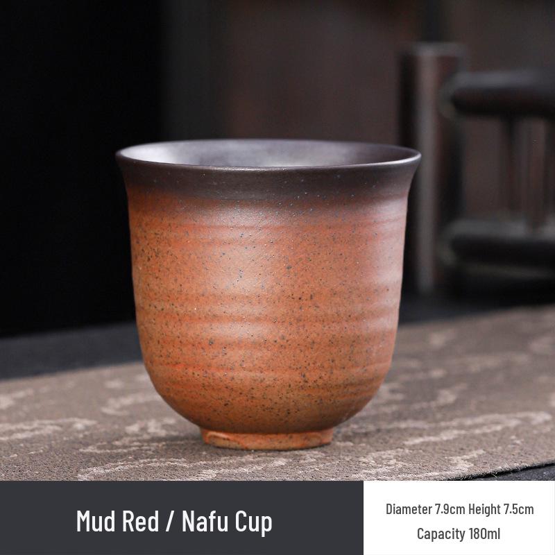 Hearthside Ceramic Japanese Tea Tasting Cup - Retro Coarse Pottery Gongfu Style