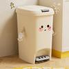 UFORU Creative Trash Can Household Advanced Sense Large Capacity Kitchen Living Room Press Pedal Double Open Trash Can