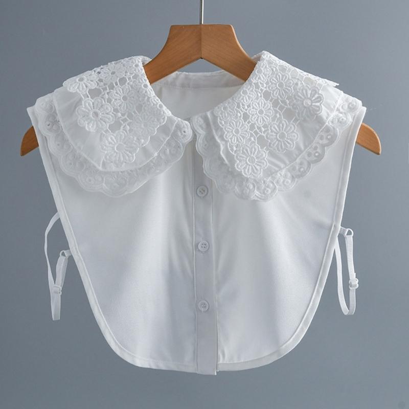 Flower Faux Collar Decorative Collars for Dress Suit Removable False Collar Universal Shawl Elegant Sweater Faux Collar