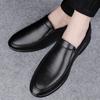 FashionTrendy Men's Genuine Leather Shoes Anti-skid Loafers Men's Casual Shoes Soft Soles Comfortable Driving Shoes Park Walking Shoes