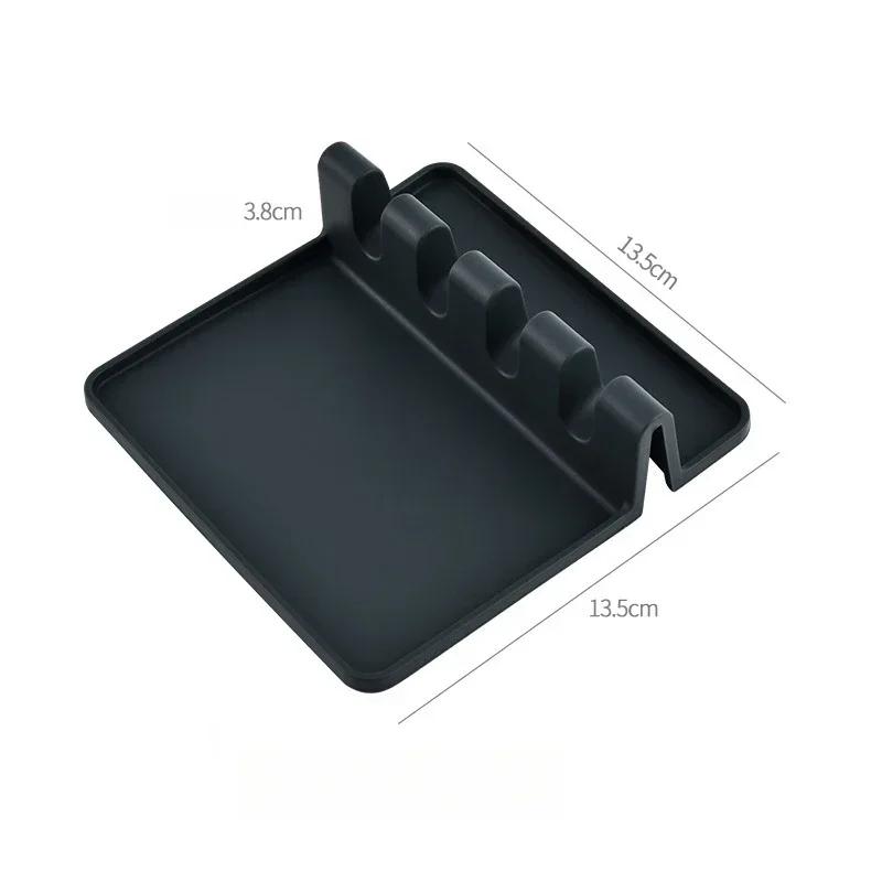 1pc Heat-Resistant Silicone Utensil Holder with Drip Pad - Perfect for Stove Spoons, Spoons, and Tongs - Kitchen Essential