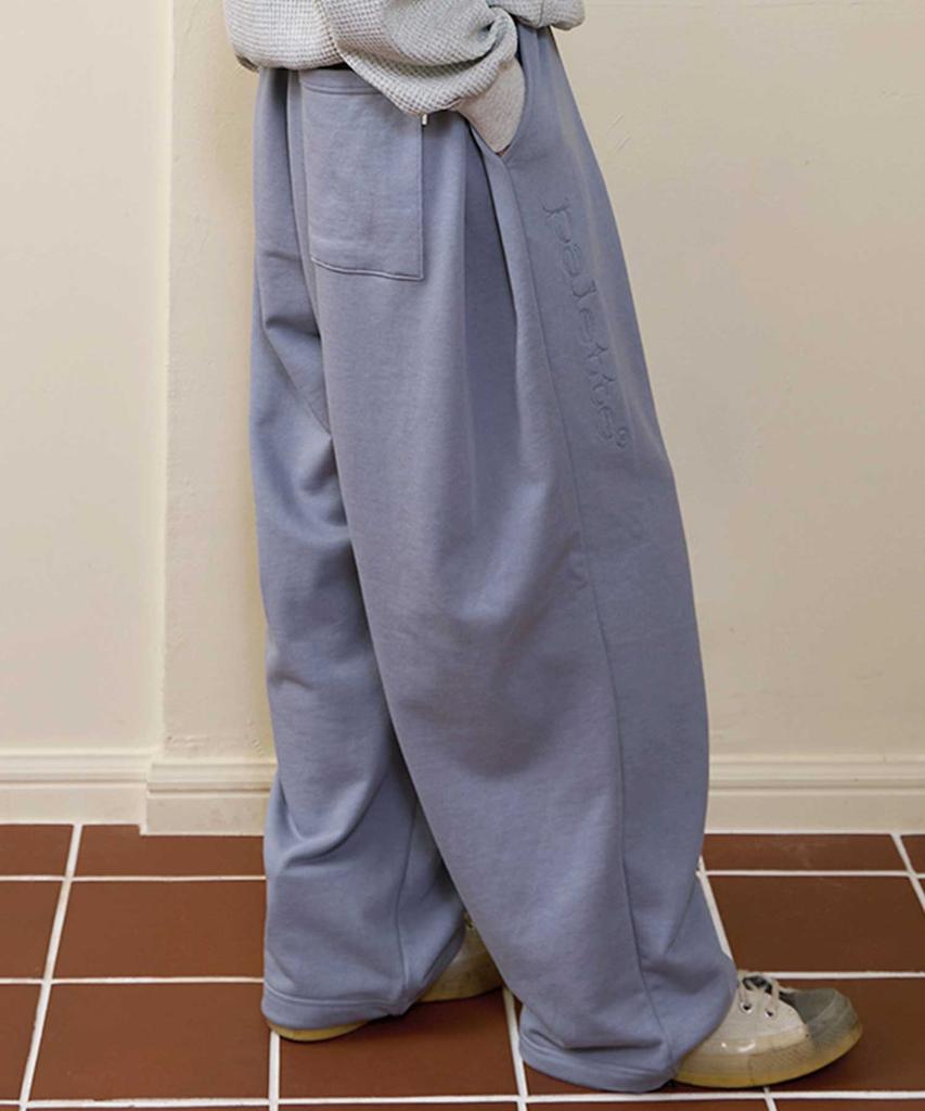 BONATSPALETTE Bp Stitch Logo Double-Pleat Wide Sweatpants_4 Colors