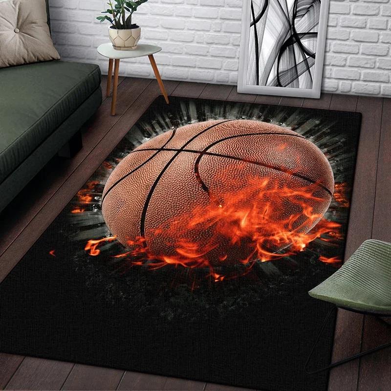 Basketball Printed Carpet Living Room Decor Sofa Table Rug Lounge Mat Kitchen Mats for Floor Anti Slip Chair Cushion Large Rug