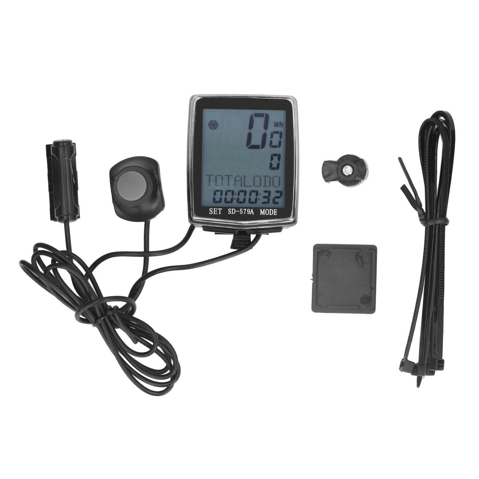 

Bike Computer Wired Waterproof Bicycle Odometer Speedometer with Backlight Display