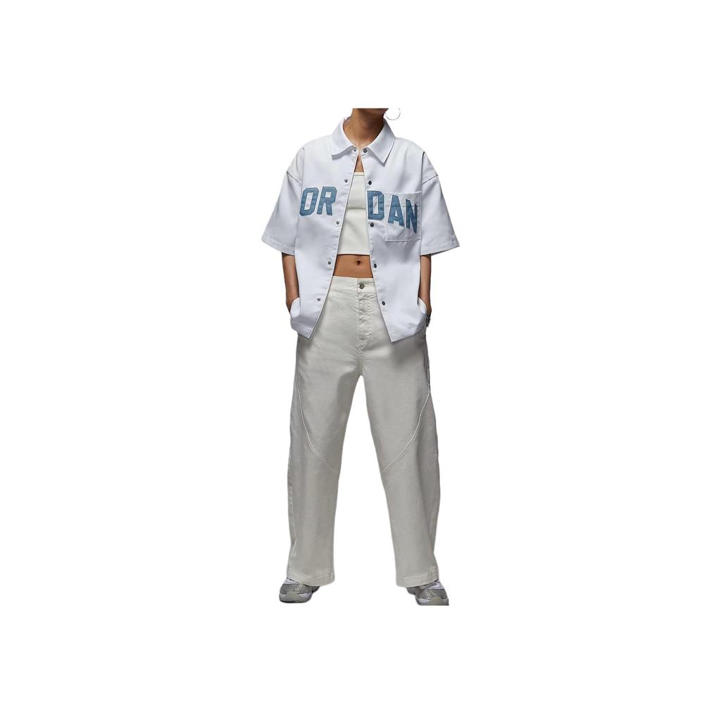 Jordan Single Button Loose Short Sleeve Shirt Women shirts HQ9200101