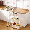Slim Gap Portable Trolley Organizer Drawer Narrow Space Saver Kitchen Bathroom Sofa Fridge Multi Tier Foldable Storage Wheels