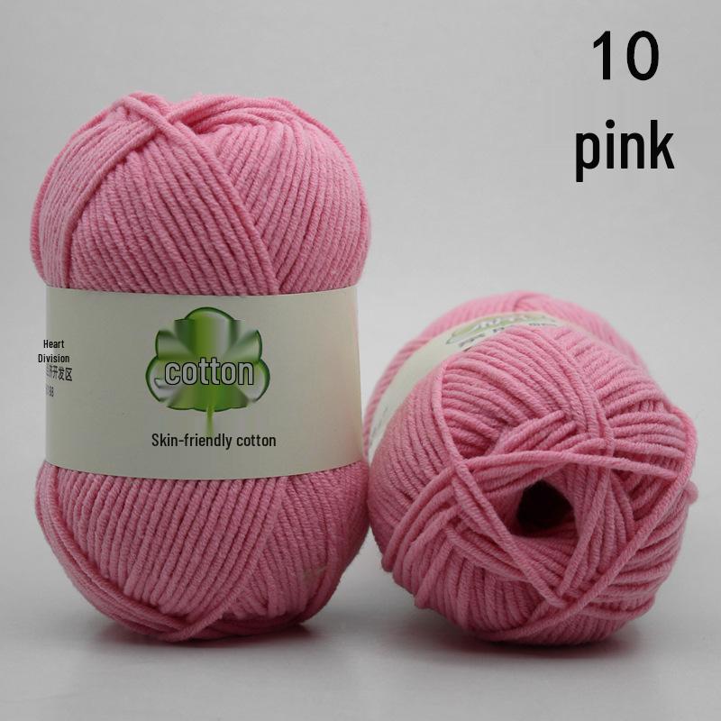 Combed 5-Ply Milk Cotton Yarn for DIY Knitting & Crochet - Medium-Thick Scarf & Blanket Material Pack