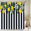 1 pc Fresh Lemon Fruit pattern Shower Curtains Bathroom Polyester Bath Curtains Printing Shower Curtain Decor With Hooks Curtain
