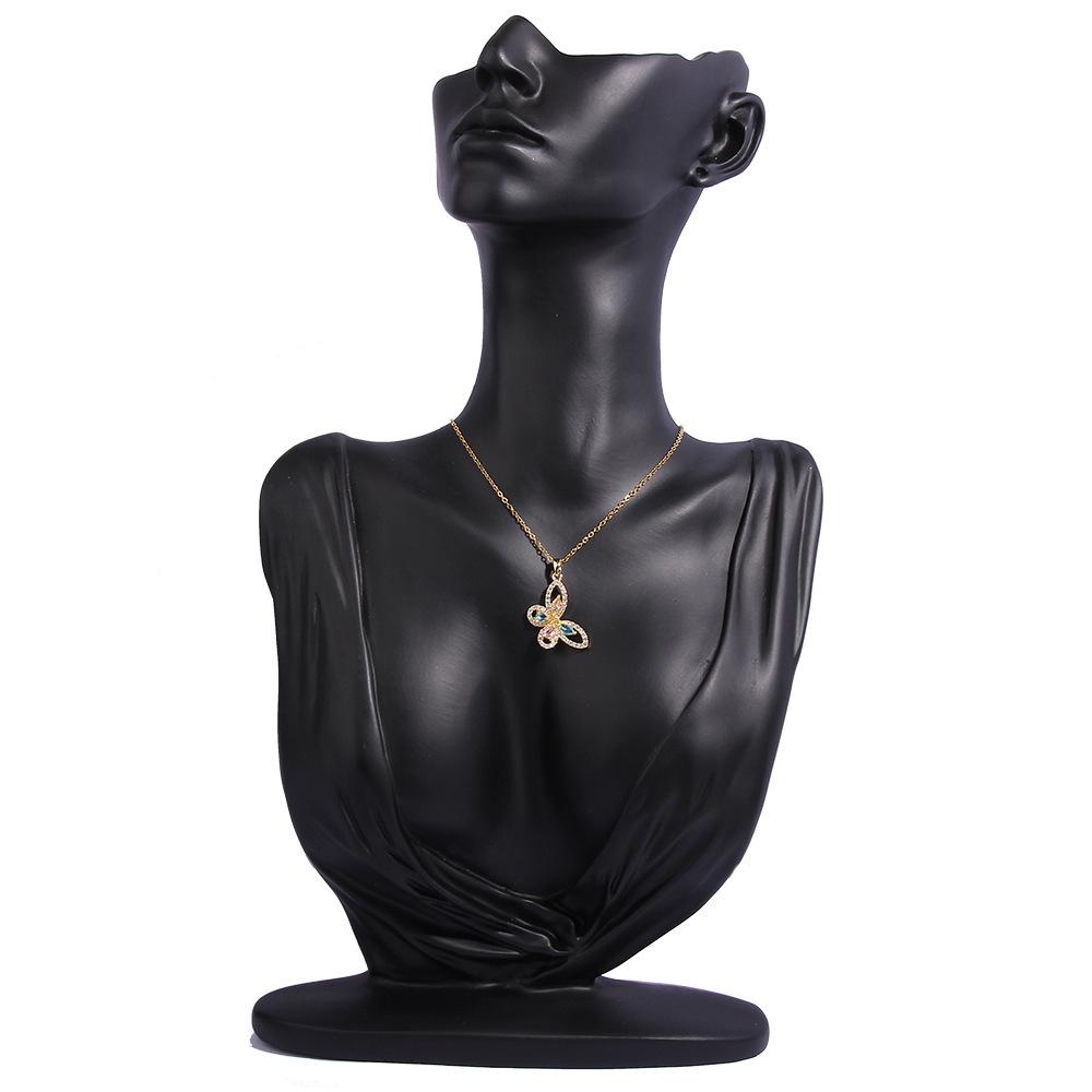 New personalized high-end butterfly pendant necklace women's colorful niche design necklace sexy temperament necklace