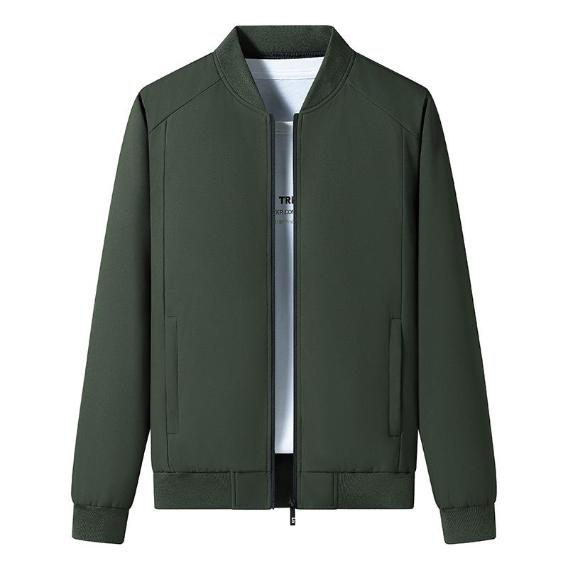 

Spring and autumn men s jacket jacket loose trendy brand large size stand-up collar clothes casual jacket can be printed LOGO 6XL армія зелений колір
