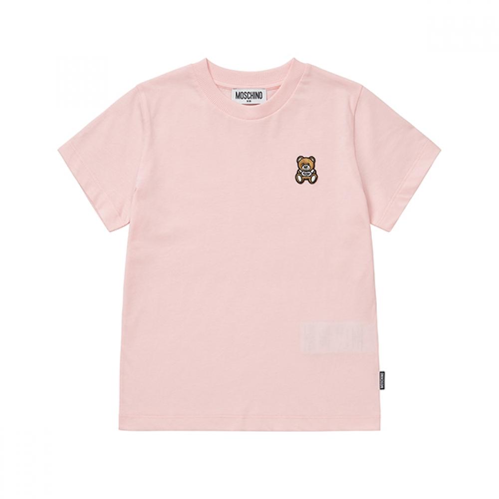 

Moschino Htm04k Laa10 50209 Teddy Bear Logo Patch Kids Short Sleeve Tee HTM04K LAA10 50209 (8A)