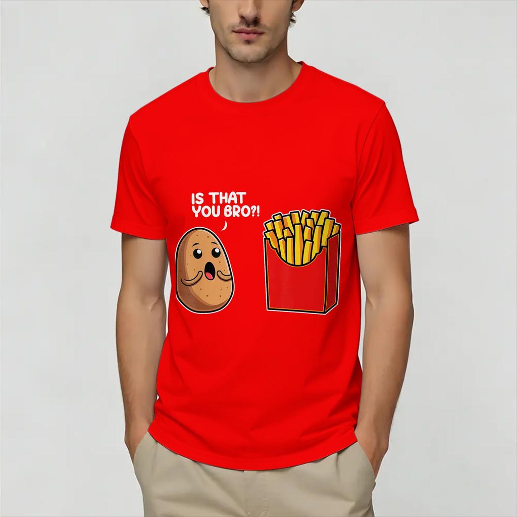 Funny Potato Farting Frenc T Shirts Unisex Cotton Funny TShirt Crewneck Tees Short Sleeve Clothing 4XL 5XL 6XL