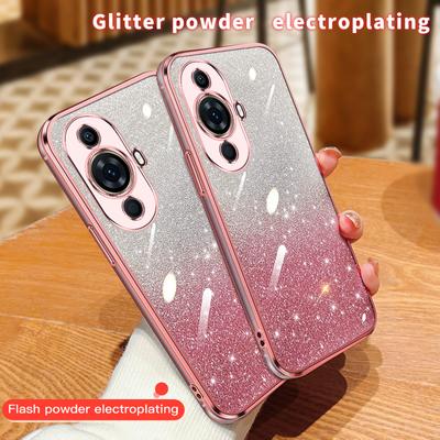 Pouzdro Fashion Plating Gradient Glitter pro Huawei Nova 11 Pro 10 SE 9 9Z Y91 Y90 Y70 Plus Y61 8 8i 7 6 3 3i silikonový zadní kryt