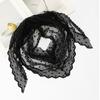 Polyester Triangle Scarf Vintage Style Shoulder Shawl French Style Head Scarf  Photo Shot