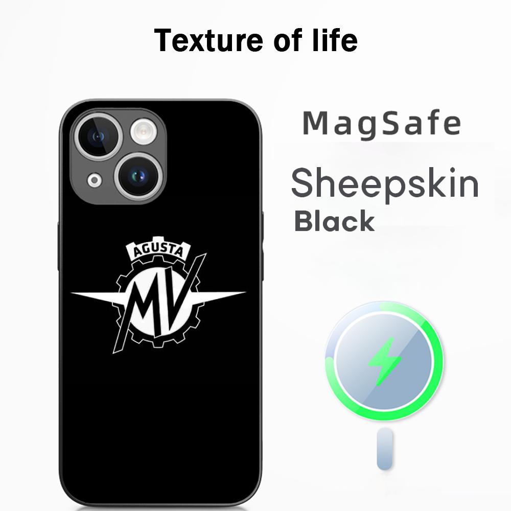 

Moto art Agu-sta logo poster design Phone Case For iPhone 17 16 15 14 13 12 Plus Pro Max High-end Luxury Magsafe Sheepskin iPhone 13 Pro