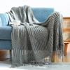 Sofa throw blanket, hotel air conditioning blanket, solid color knitted blanket, homestay bed end decorative blanket, versatile bed cover with