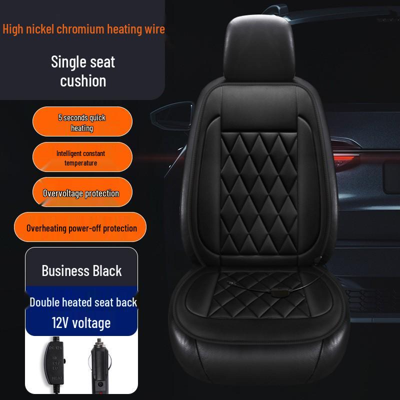 Uniwersalna elektrycznie podgrzewana pluszowa poduszka na fotel samochodowy 12V