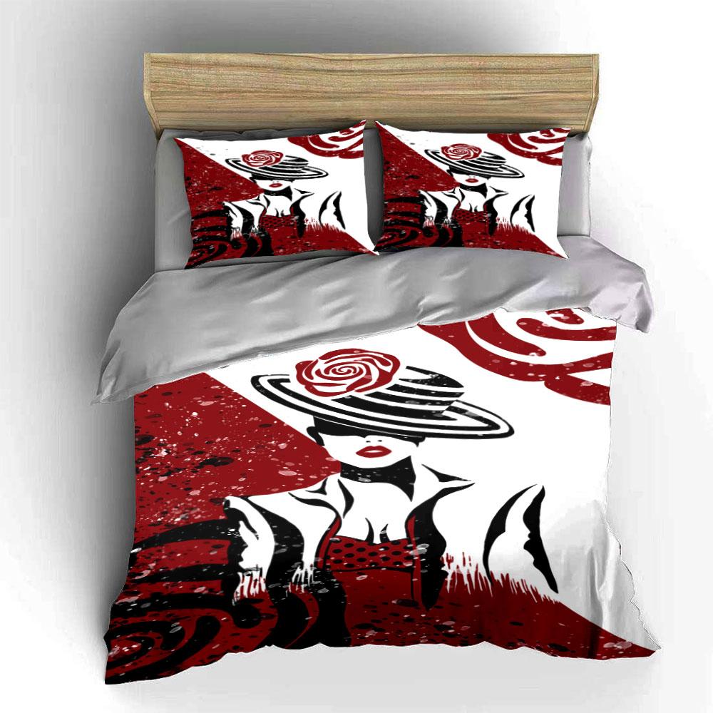 "Fashion Artwork Set for Decor" Soft Skin-Friendly Bedding Set Includes 1 Duvet Cover And 2 Pillowcase, Gift