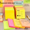 Creative Colorful Self-Adhesive Fluorescent Sticky Notes - Tearable, Reusable Memo Pad for Office Reminders