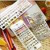 Stainless Steel Template Ruler School Projects Drawing Template Ruler Diary Notebook Tool