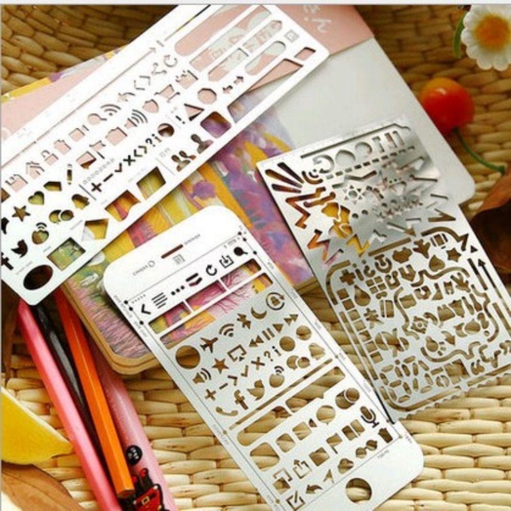 Cat Shape Template Ruler School Projects Drawing Template Ruler Diary Notebook Tool
