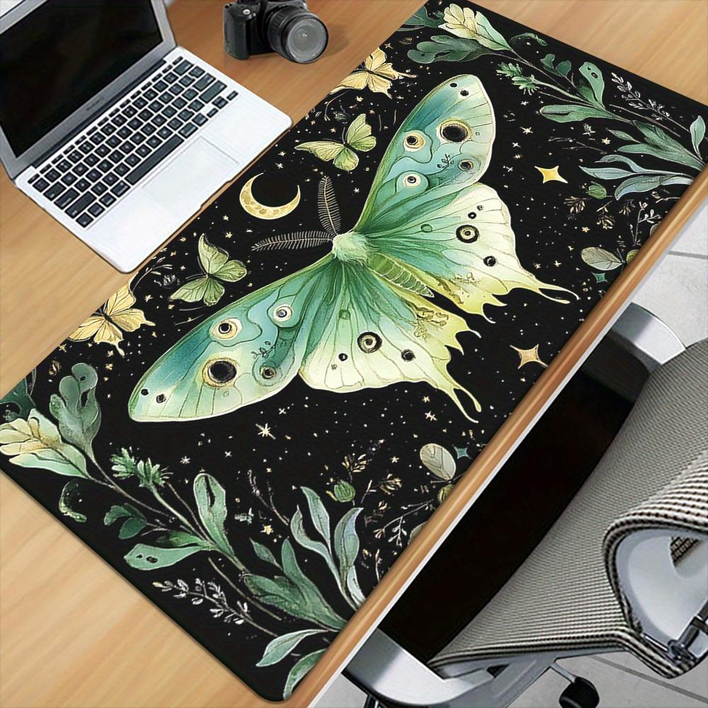 Stunning Moth Technology Mousepad Gaming Keyboard Accessories Office Desk Mat PC Gamers Rubber Anti-Slip Mouse Pad for Laptops.