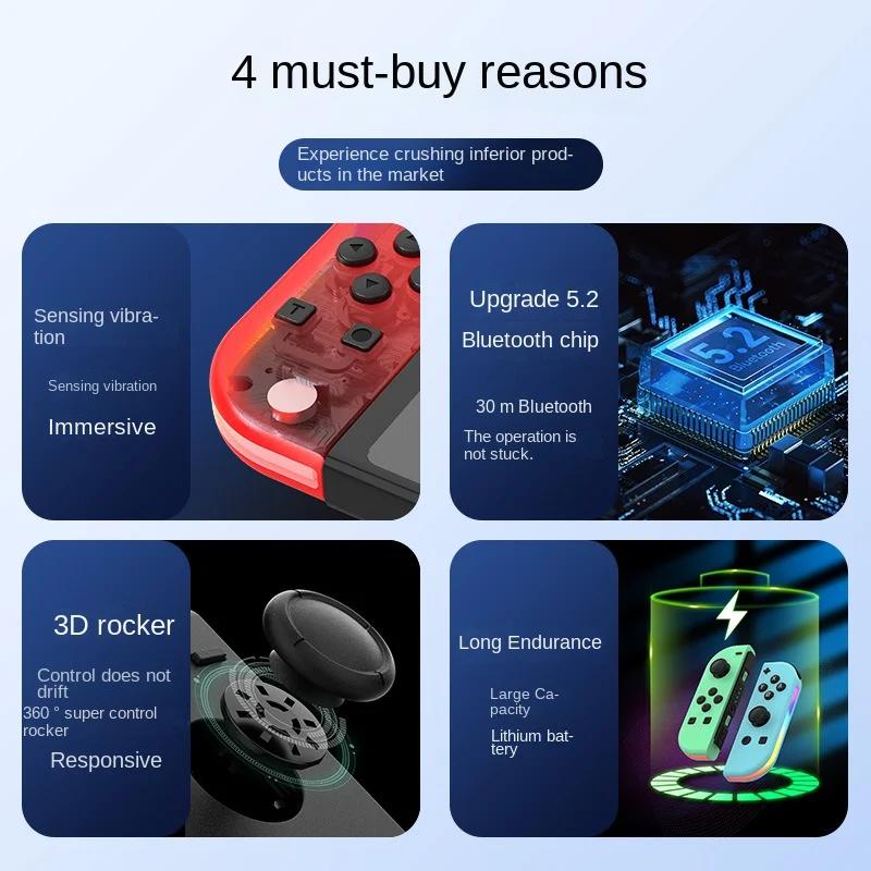 1 Pair Wireless Gamepad Sensor Joypad Have 6Axis Gyroscope For Switch