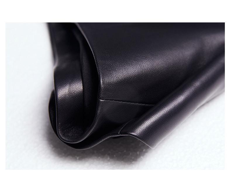 Women's 2025 New High-Waist Sheepskin Leather Shorts: Slim, All-Match, Wide-Leg Trend