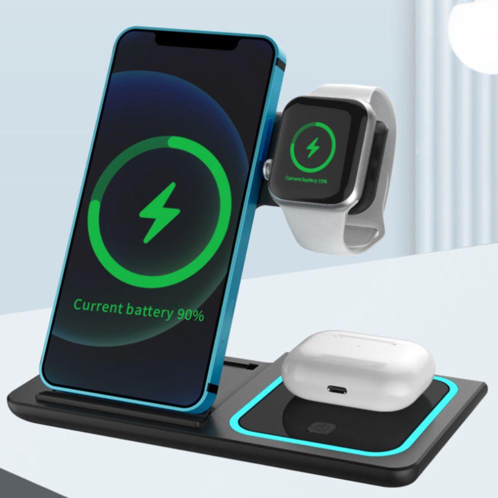 Foldable Wireless Charger 3 in 1 Charging Dock New Fast Charging Station