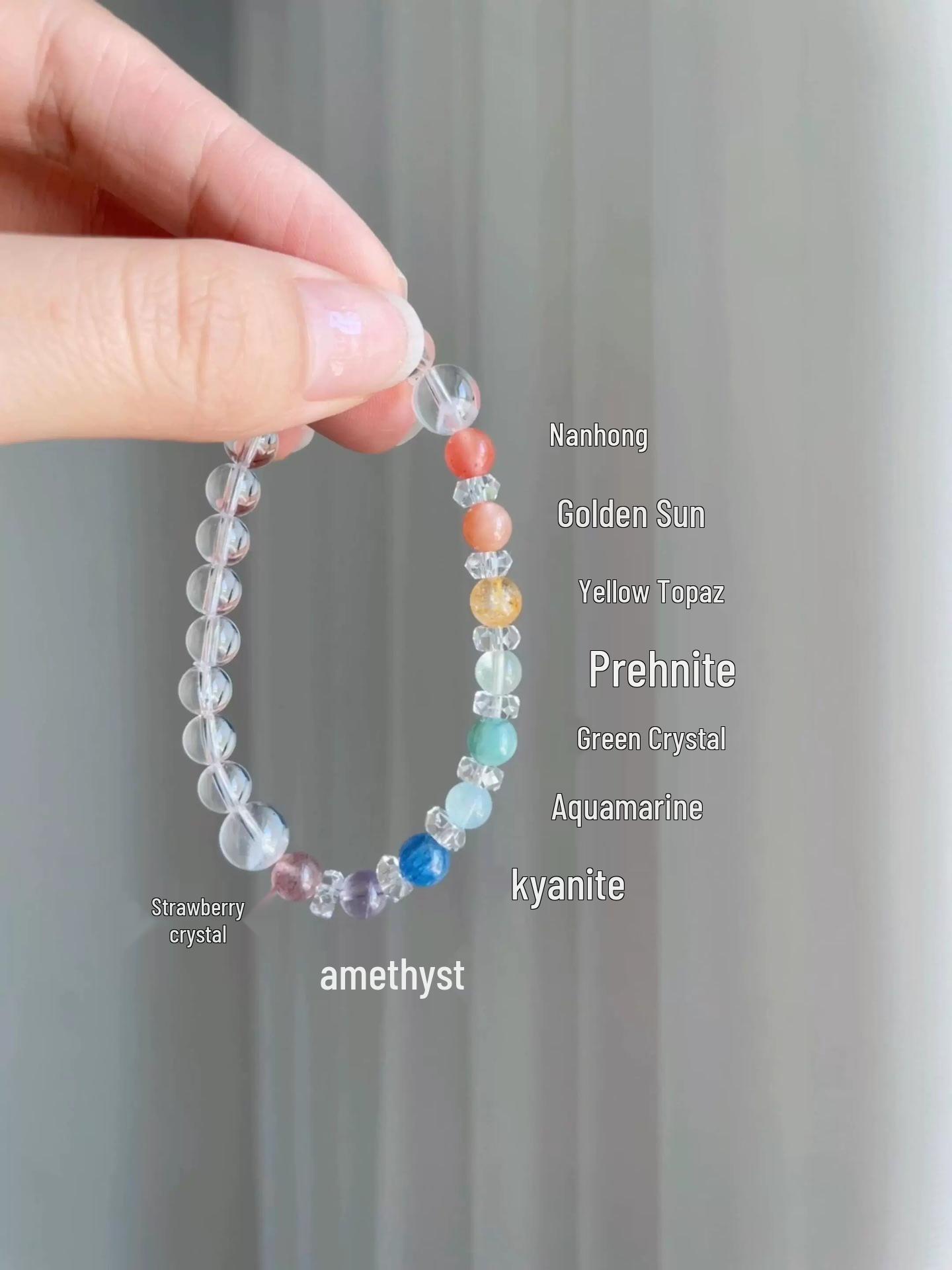 

Colorful Seven-Color Gradient Crystal DIY Bracelet for Women