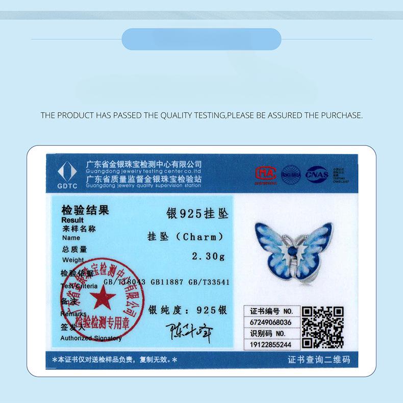 Cercei Stud Albastru Fluture Schimbare Graduală Femei Eleganță Rafinată Argint Sterling S925 Cercei Amuzanți Cercei