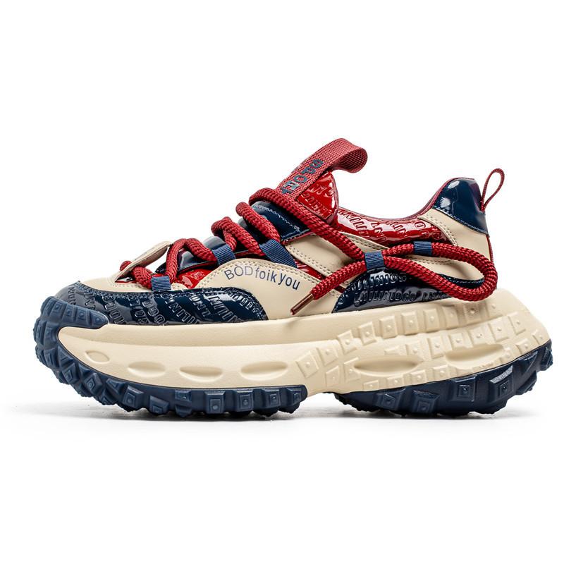 Men's new Korean version breathable and versatile platform dad shoes fashion heightening sports shoes tire sole high-end trendy shoes