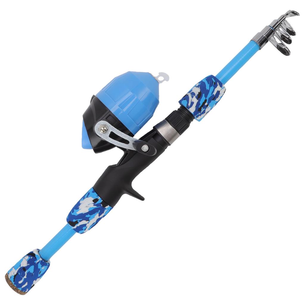 Kids Fishing Pole Set Multipurpose Retractable Kids Fishing Rod Reel Combo for 3 To 15 Years Old Blue 4.9ft