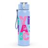 1PC Colorful Gymnastics Letter 750ml Color Plastic Sports Water Bottle Leakproof Flip Straw Lid Suitable for Sports Office Home Use