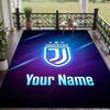 Custom Text Printed Rug Juventus FC Non Slip Floor Carpet For Home Room Decor