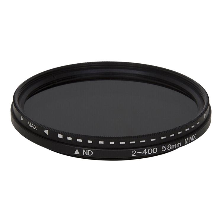 

58mm ND Fader Neutral Density Adjustable Variable Filter ND 2 to ND 400 Filter(Black) чёрный