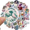 50PCS Ukiyo-e Art Anime Stickers Japan Geisha Decoration Suitcase DIY Guitar Phone Laptop Suitcase Water Cup Skateboard Decals