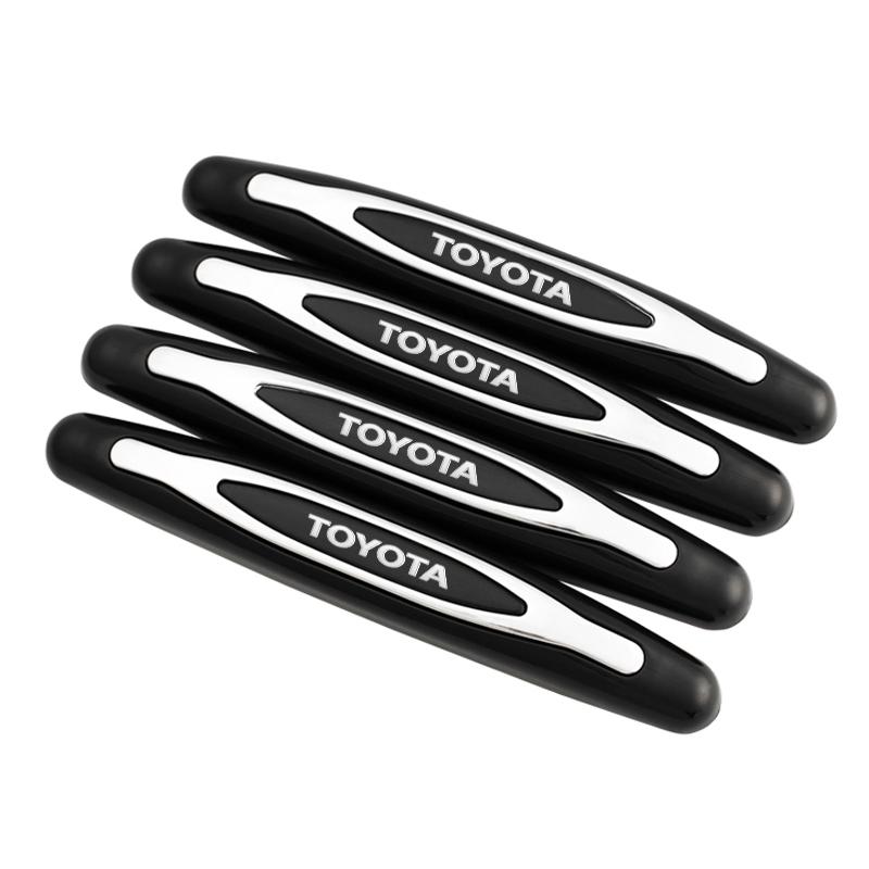 DJAZHR1 4PCS Car Keychian Door Anti-collision Bumper Strip Sticker for Toyota Camry Guards Side Protector Chr Corolla Rav4 Yaris Prius