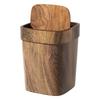 Wood Grain Retro Trash Can 12L Swing Lid Trash Can for  Kitchen Living Room Garbage Bin Office Toilet Paper Basket Bathroom S
