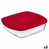 Rectangular Lunch Box with Lid Ô Cuisine Cook&;blind Ocu Red 2.5 L 28 X 20 X 8 Cm Silicone Glass (5 Units)