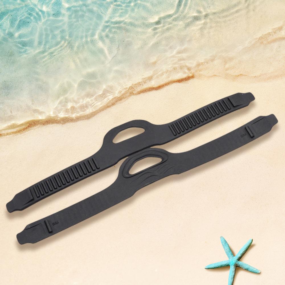 1Pair Fin Flippers Strap with Quick Release Buckles Black Fin Strap TPR Fin Straps Replacement for Underwater Diving Swimming