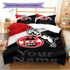 Set Biancheria da Letto Personalizzato con Nome Modello 1.FC Köln Copripiumino Federa Decorazione Casa Regalo (1 * copripiumino + 2 * federa, senza nucleo)