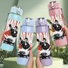 1PC Retro Western Cowboy Gun Grunge Print 750ml Portable Sports Water Bottle Leakproof Gym Outdoor Travel Drink Cup
