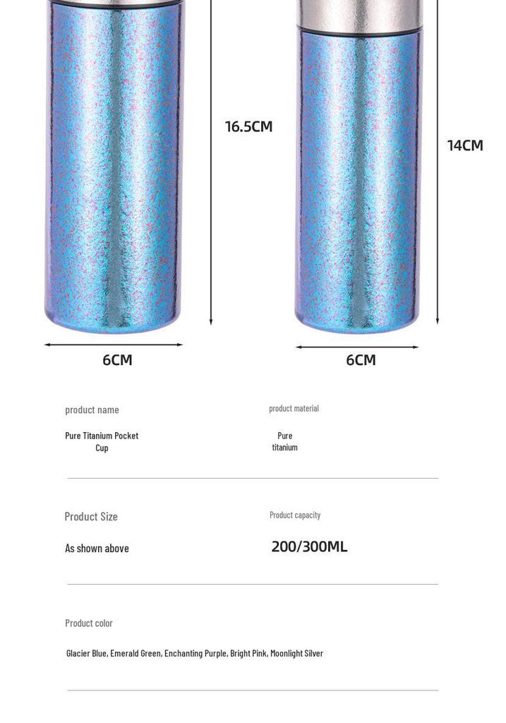 Hot Selling Mini Pure Titanium Thermos Cup - Portable Pocket-Sized Drinking Cup for Outdoor, Car, Office Use
